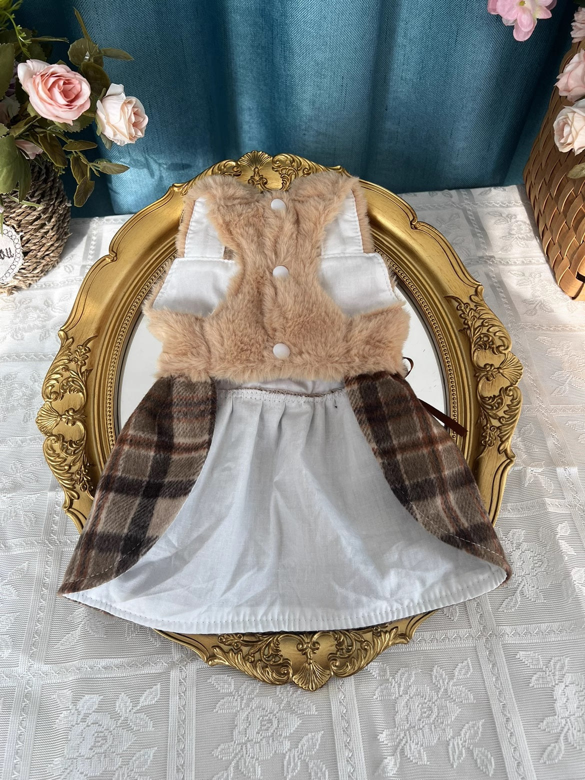 ☆うさ耳ブラウンチェックワンピース☆