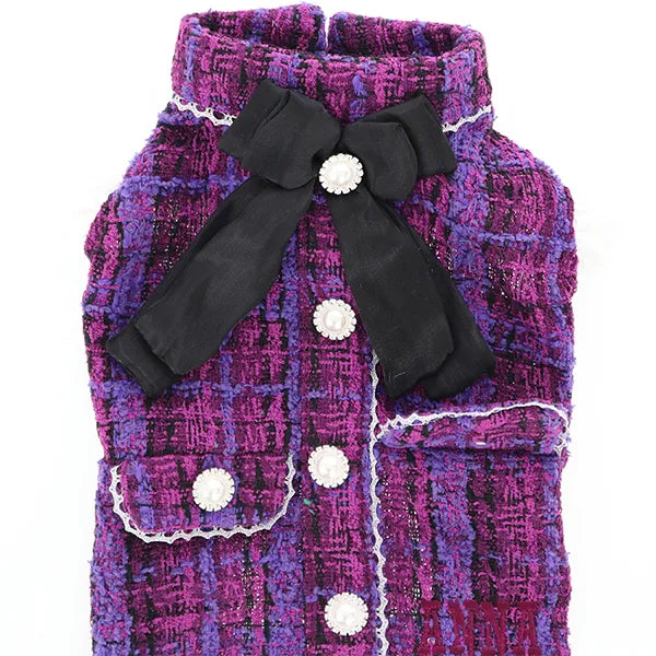 ANNA SUI(アナ スイ)リボン付きツイードワンピース 2023秋冬