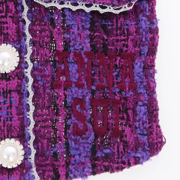ANNA SUI(アナ スイ)リボン付きツイードワンピース 2023秋冬
