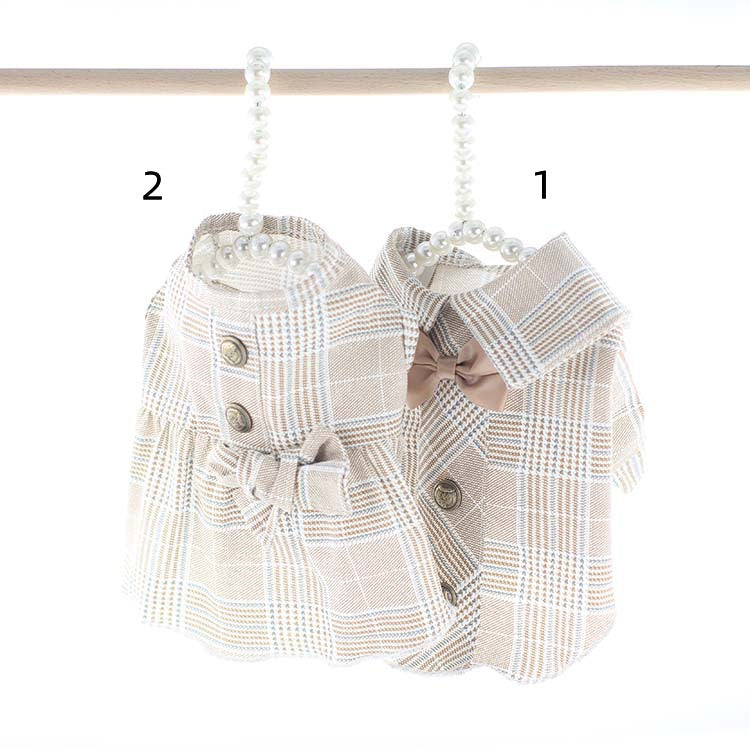 【即納品】チェックリボンワンピース&チェックリボンシャツ☆